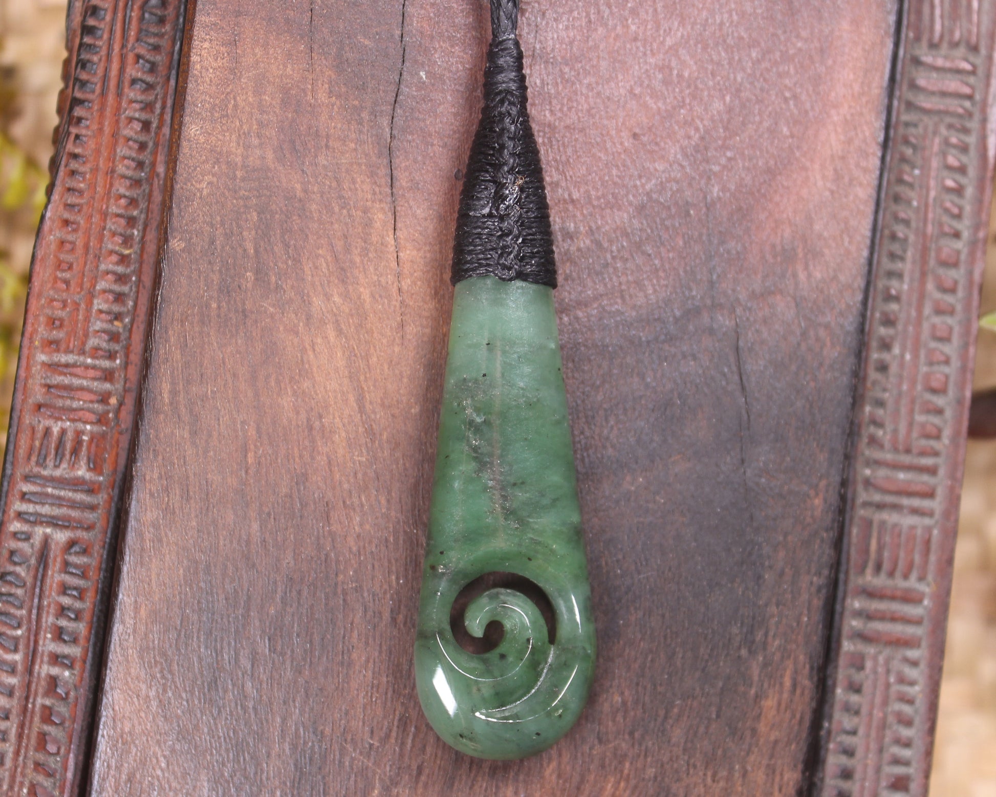 Roimata with Koru Pounamu Pendant - NZ Greenstone