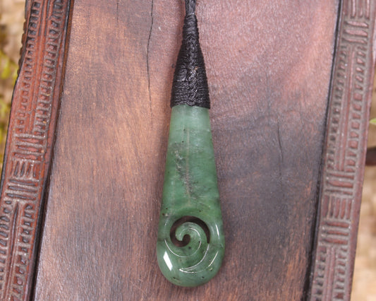 Roimata with Koru Pounamu Pendant - NZ Greenstone