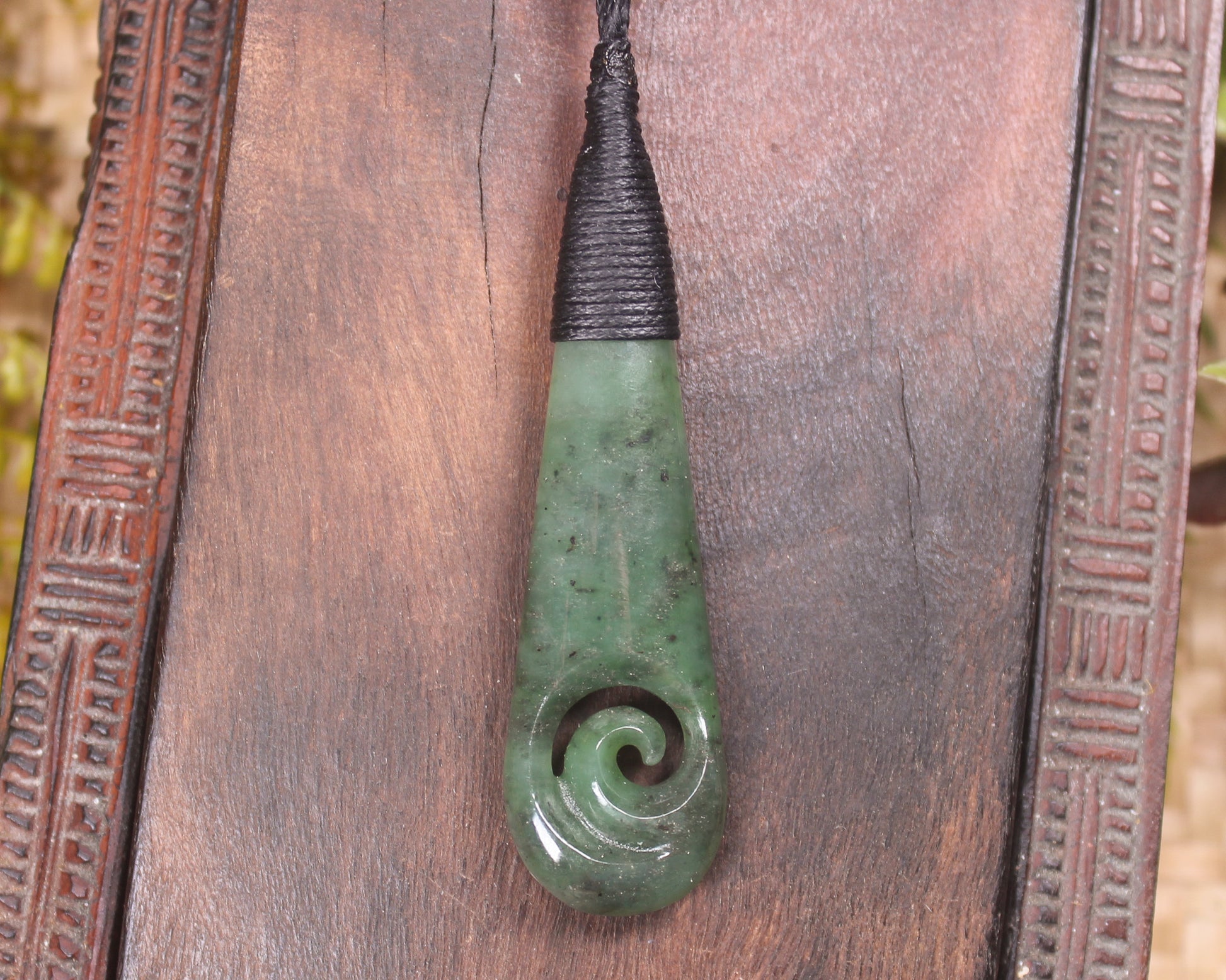 Roimata with Koru Pounamu Pendant - NZ Greenstone