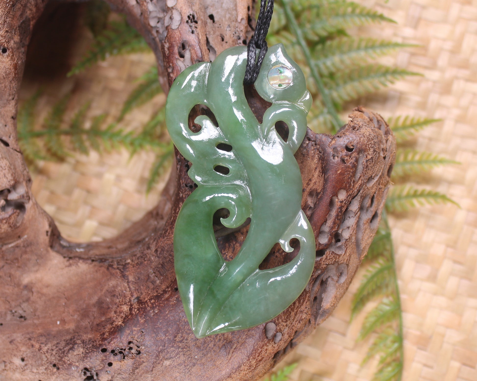 Manaia carved from Inanga Pounamu - NZ Greenstone
