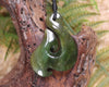 Hei Matau carved from Rimu Pounamu - NZ Greenstone