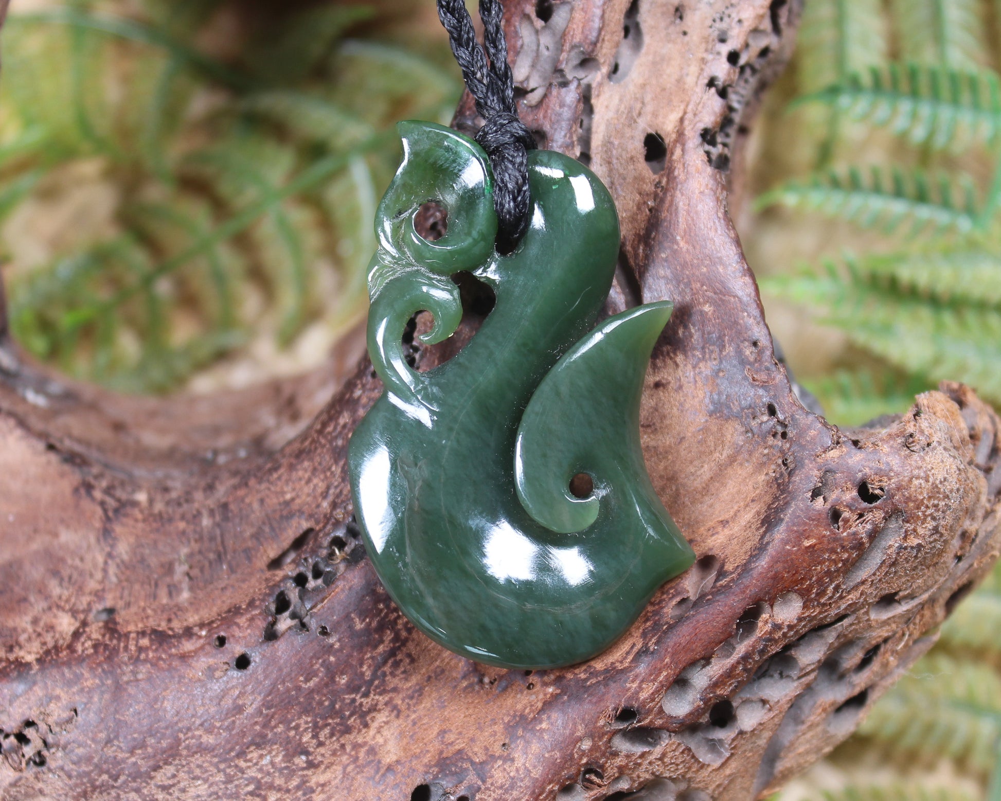 Manaia carved from Inanga Pounamu - NZ Greenstone