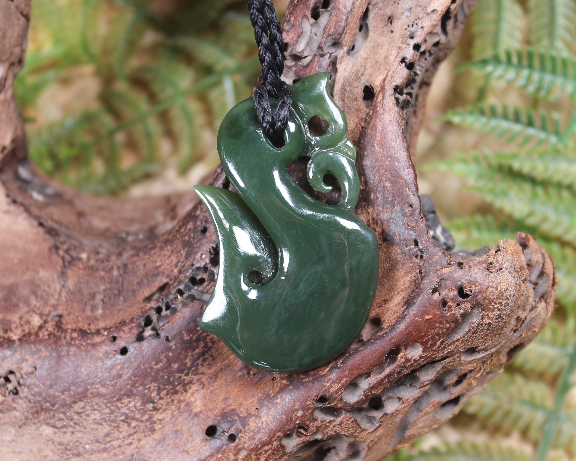 Manaia carved from Inanga Pounamu - NZ Greenstone