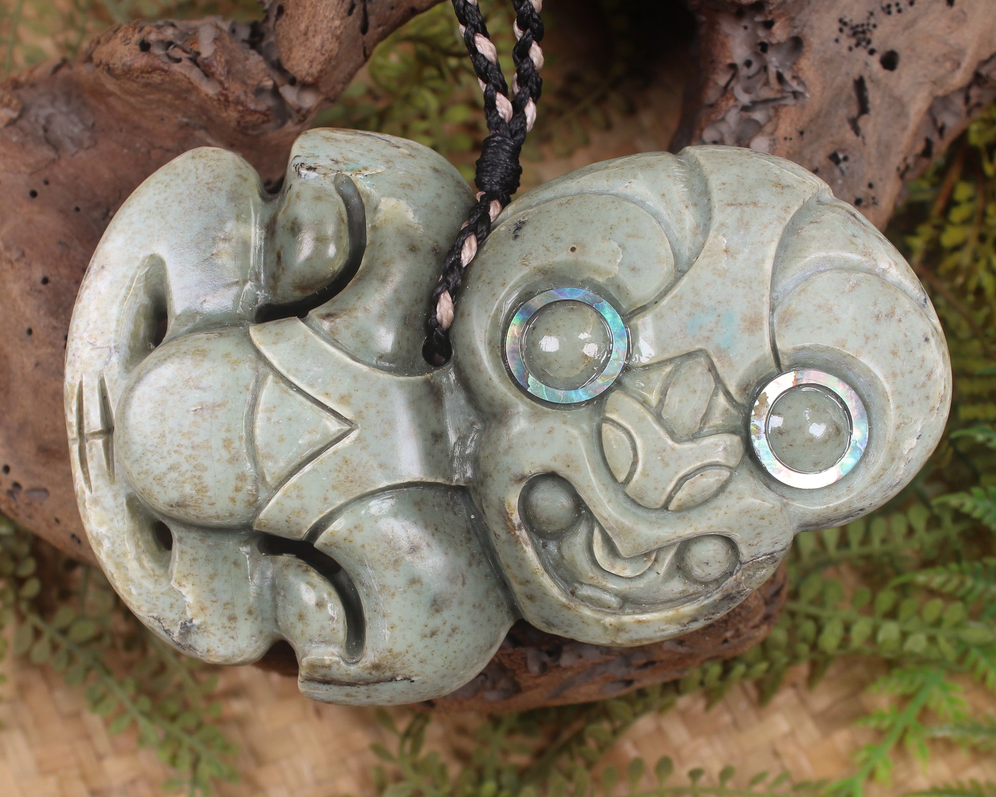 Kokopu Pounamu Hei Tiki - NZ Greenstone