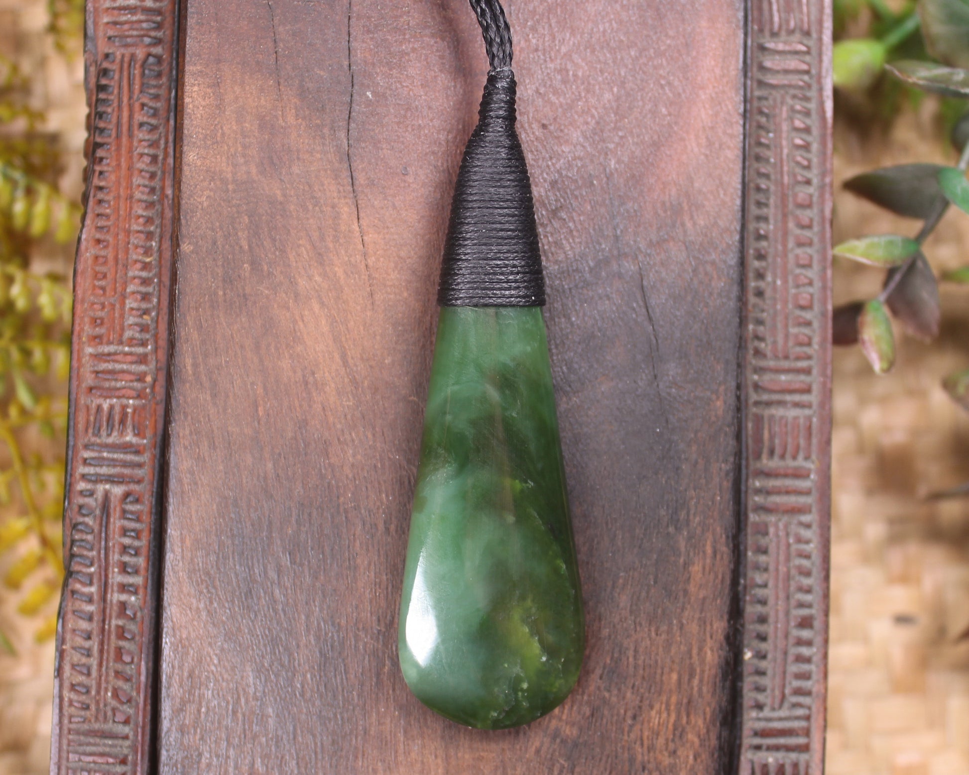Roimata Teardrop carved from Hapopo Pounamu - NZ Greenstone