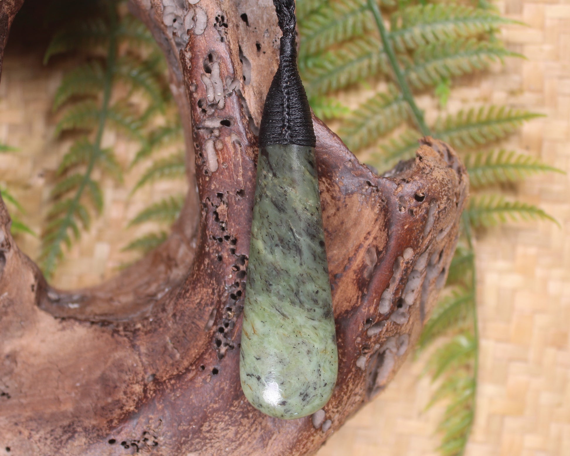 Rimu Pounamu Roimata Pendant - NZ Greenstone