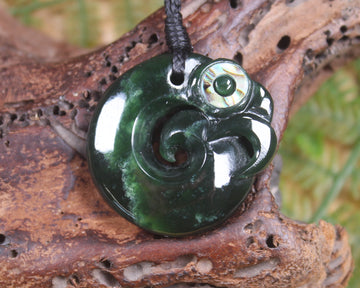 Koropepe carved from Kawakawa Pounamu - NZ Greenstone