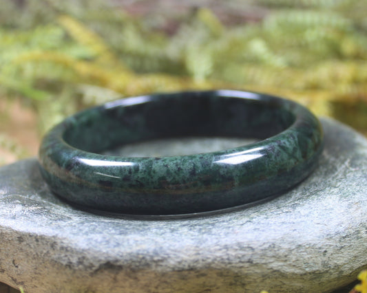 Bangle carved from Rimu Pounamu - NZ Greenstone
