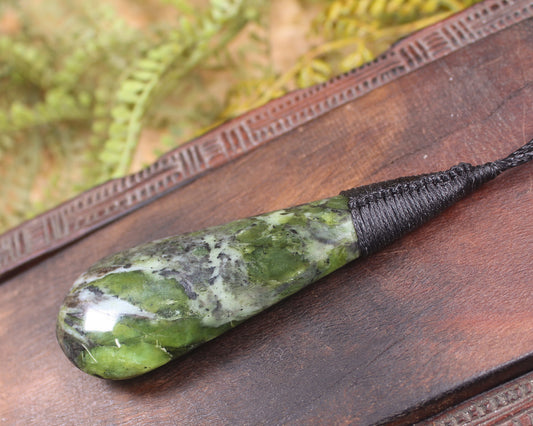 Roimata Teardrop carved from Douglas Creek Pounamu - NZ Greenstone