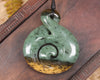 Koru Twist carved from Flower Jade Pounamu - NZ Greenstone