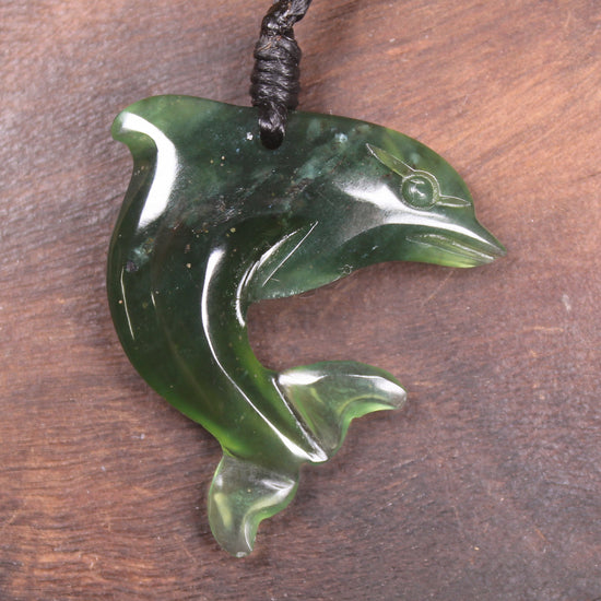 Dolphin or Aihe Pendant - Tangiwai Pounamu - NZ Greenstone