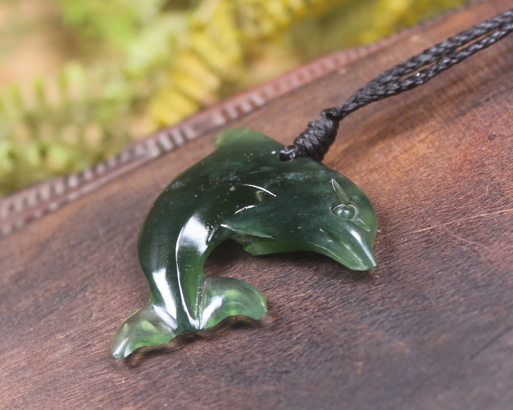 Dolphin or Aihe Pendant - Tangiwai Pounamu - NZ Greenstone