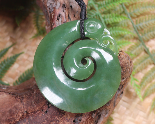 Koropepe carved from Inanga Pounamu - NZ Greenstone