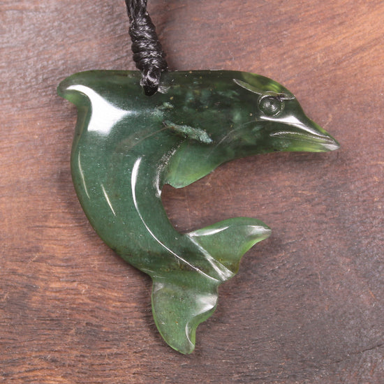 Dolphin or Aihe Pendant - Tangiwai Pounamu - NZ Greenstone