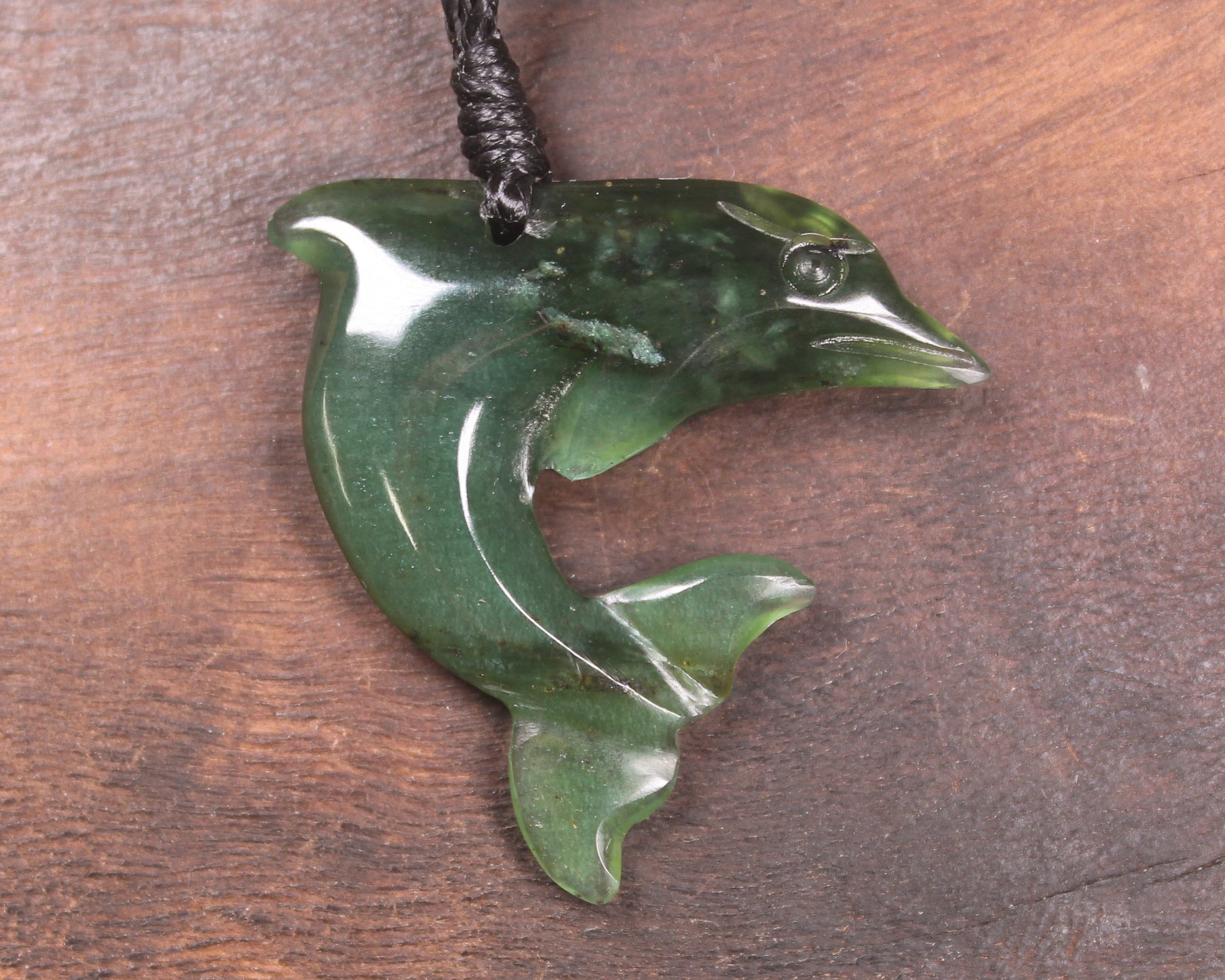 Dolphin or Aihe Pendant - Tangiwai Pounamu - NZ Greenstone