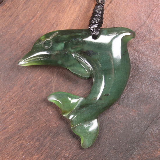 Dolphin or Aihe Pendant - Tangiwai Pounamu - NZ Greenstone