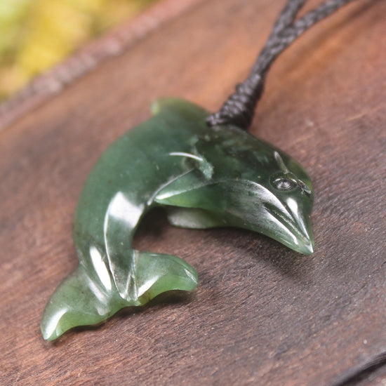 Dolphin or Aihe Pendant - Tangiwai Pounamu - NZ Greenstone