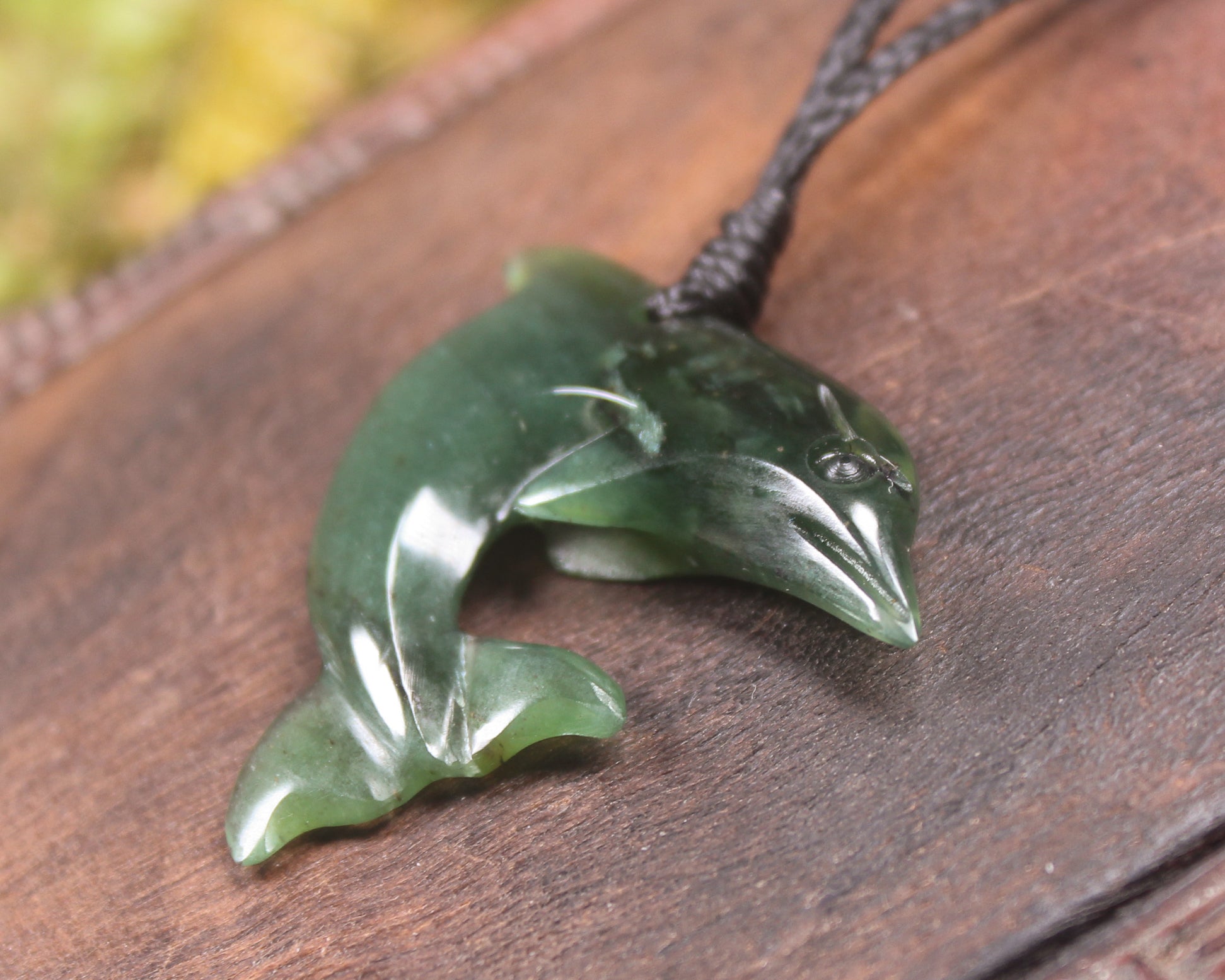 Dolphin or Aihe Pendant - Tangiwai Pounamu - NZ Greenstone