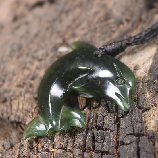 Dolphin or Aihe Pendant - Tangiwai Pounamu - NZ Greenstone