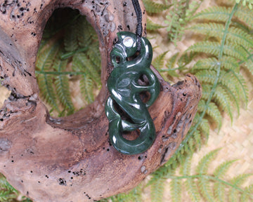 Manaia pendant carved from Rimu Pounamu - NZ Greenstone