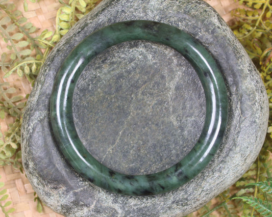 Bangle carved from Rimu Pounamu - NZ Greenstone