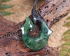 Hei Matau or Fish Hook carved from Kawakawa Pounamu - NZ Greenstone