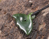 Whale Tail Pendant carved from Kawakawa Pounamu - NZ Greenstone