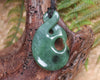 Inanga Koru Twist Pendant - NZ Greenstone