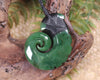 Hei Matau or Fish Hook carved from Hapopo Pounamu - NZ Greenstone