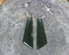 Roimata or Teardrop earrings carved from Kawakawa Pounamu - NZ Greenstone