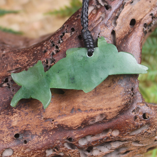 Dolphin or Aihe Pendant - Hapopo Pounamu - NZ Greenstone