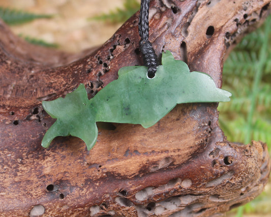 Dolphin or Aihe Pendant - Hapopo Pounamu - NZ Greenstone