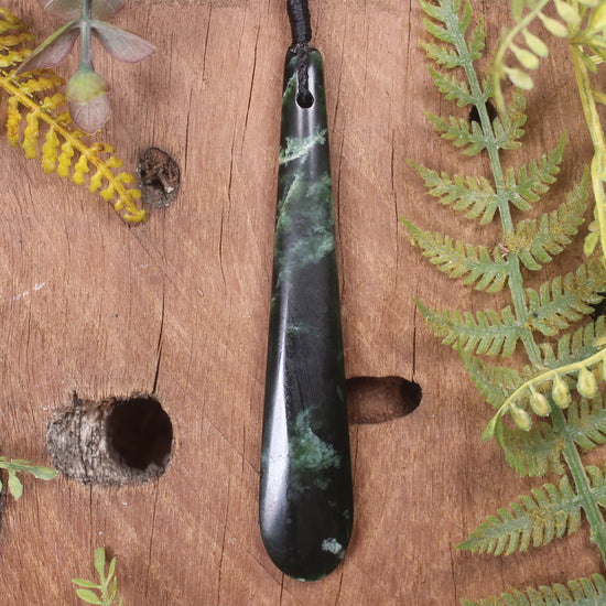 Roimata Teardrop carved from Kawakawa Pounamu - NZ Greenstone