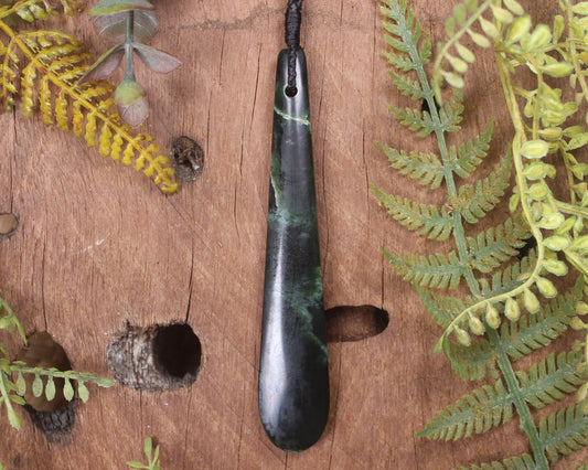 Roimata Teardrop carved from Kawakawa Pounamu - NZ Greenstone