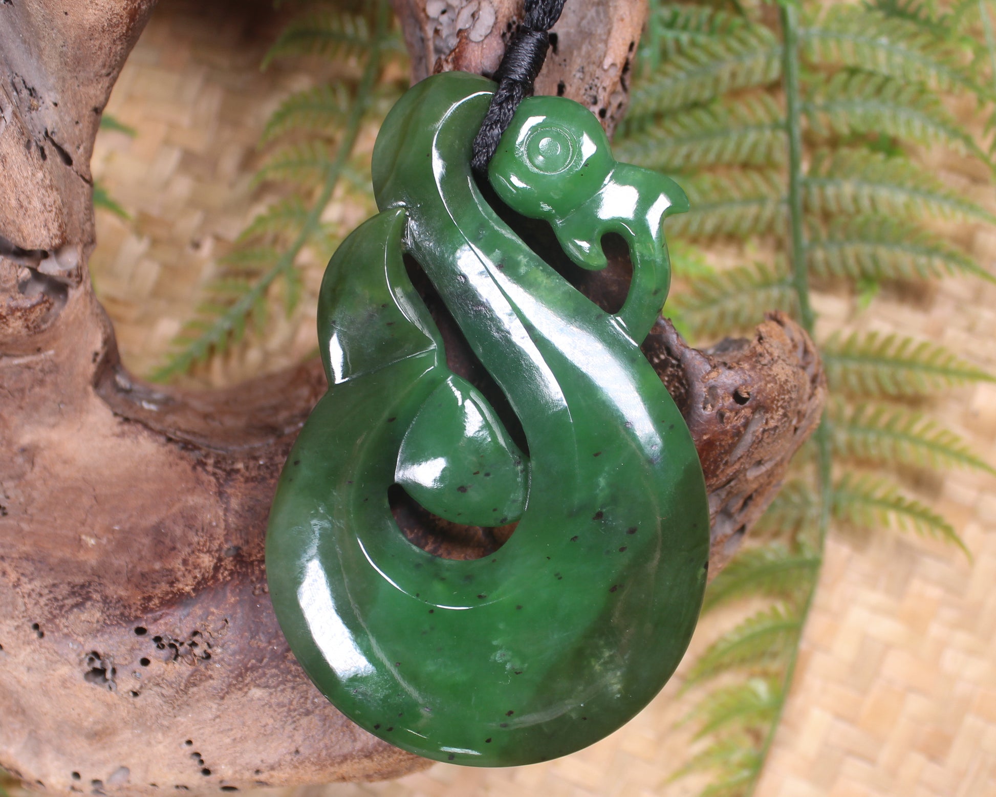 Manaia carved from Hapopo Pounamu - NZ Greenstone
