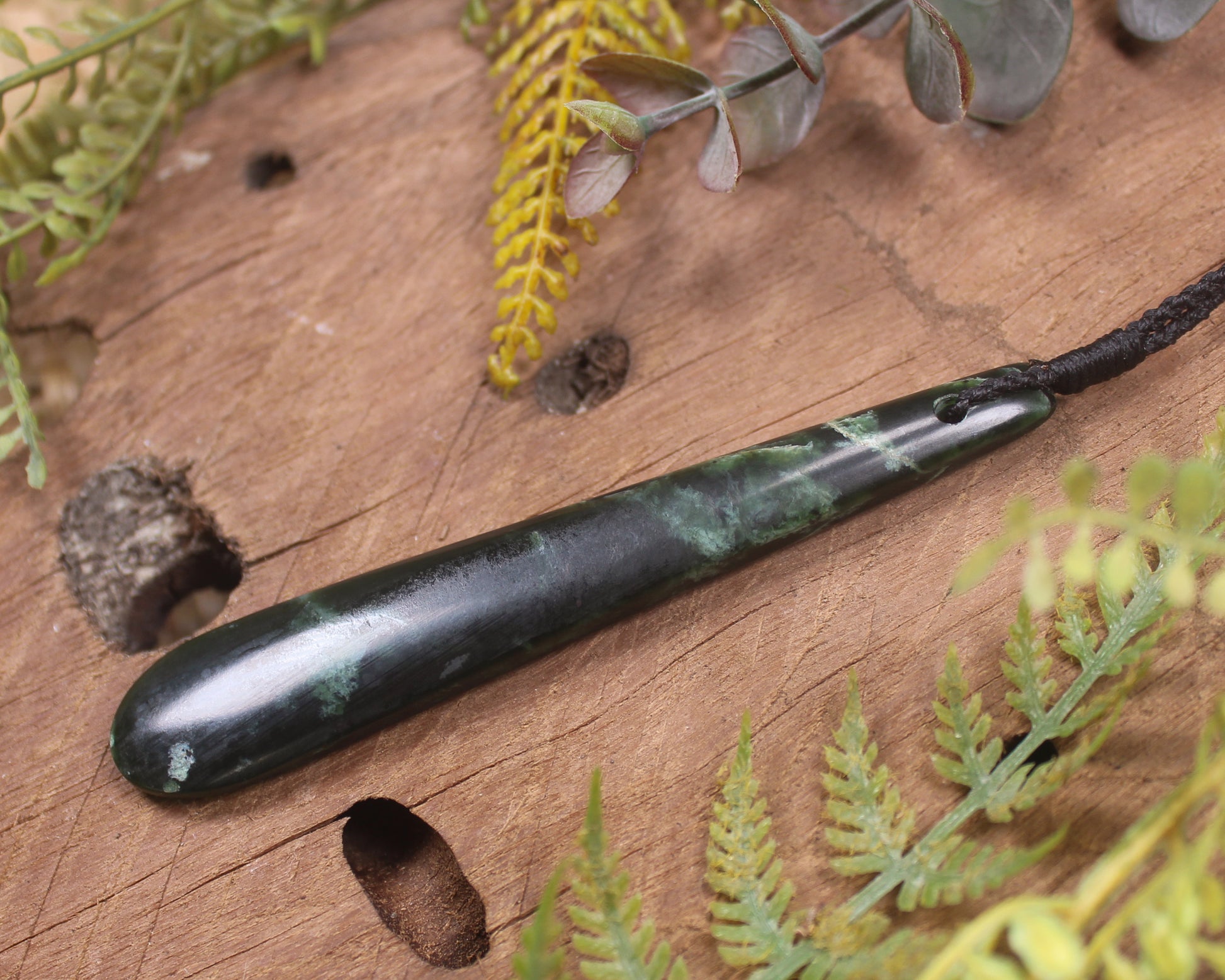 Roimata Teardrop carved from Kawakawa Pounamu - NZ Greenstone