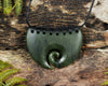 NZ Greenstone Medium Breastplate or Shield with Koru pendant (BN110) Hapopo Pounamu