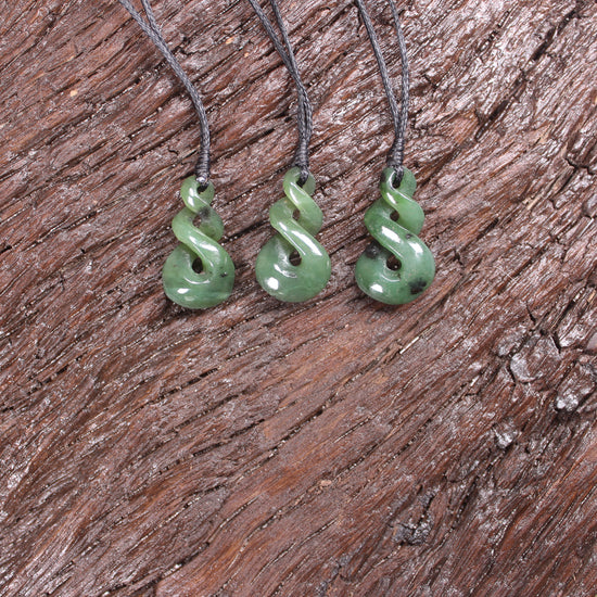 Earrings carved from Hapopo Pounamu - NZ Greenstone