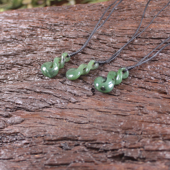 Earrings carved from Hapopo Pounamu - NZ Greenstone