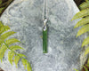 NZ Greenstone Small Sterling Silver Pendant (BN538) Hapopo Pounamu