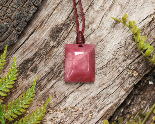 Rhodonite XSmall Freeform Pendant (BN018)