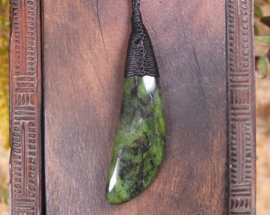 Roimata Teardrop carved from Douglas Creek Pounamu - NZ Greenstone
