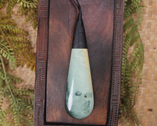 Roimata Teardrop carved from Inanga Pounamu - NZ Greenstone