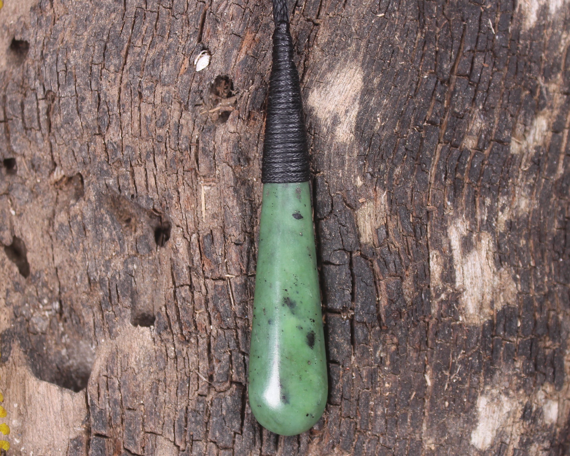 Roimata Teardrop carved from Hapopo Pounamu - NZ Greenstone