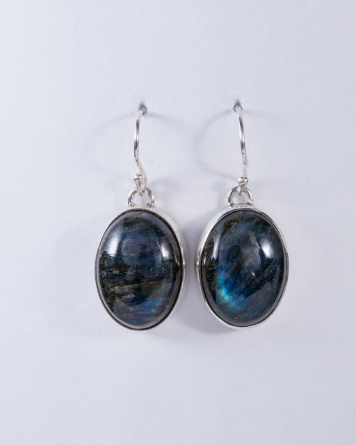 Labradorite Sterling Silver Earrings (AH710)