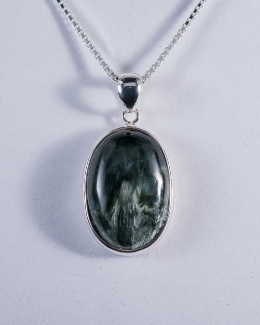 Seraphinite Sterling Silver Pendant (AH874)