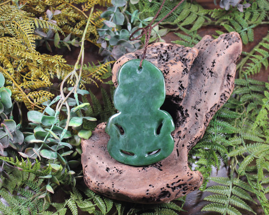 Hei Tiki carved from Hapopo Pounamu - NZ Greenstone