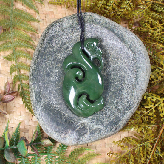 Manaia carved from Hapopo Pounamu - NZ Greenstone