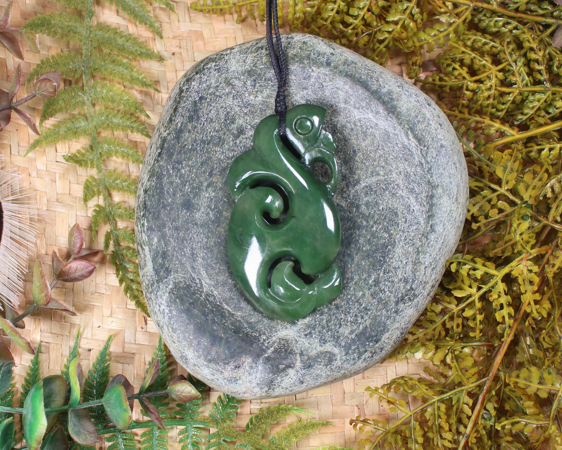 Manaia carved from Hapopo Pounamu - NZ Greenstone