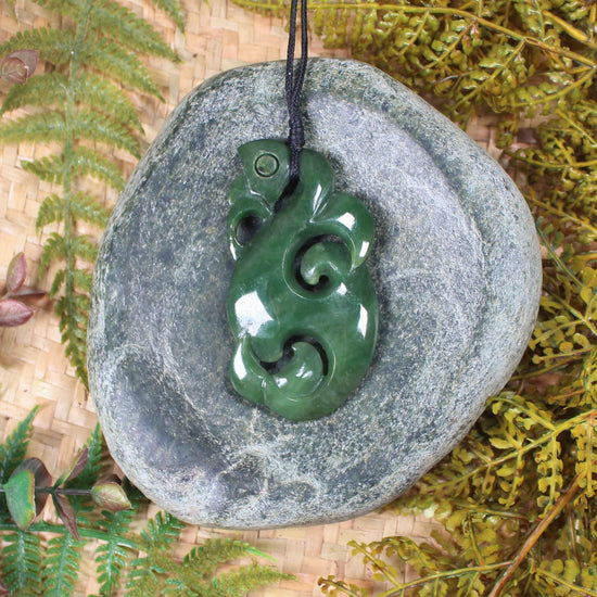 Manaia carved from Hapopo Pounamu - NZ Greenstone